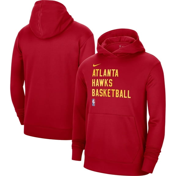 Unisex Nike Red Atlanta Hawks 2023/24 Performance Spotlight On-Court Practice Pullover Hoodie
