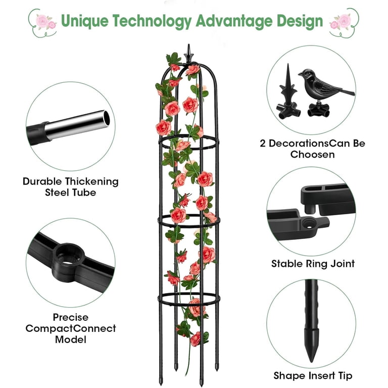 MQ Tower Obelisk Garden Trellis, 59 In., 2-Pack photo 4
