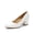 WHITE, variant on DREAM PAIRS Women's Pumps Low Chunky Block Heel Dress Shoes Closed Round Toe Comfortable Heels