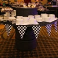 thumbnail image 6 of RUseeN 100 Feet Black and White Checkered Flag Banner, Checkered Pennant Banner Racing Flag for Nascar Race Car Themed Birthday Party Decorations Supplies, 6 of 7
