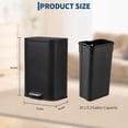 thumbnail image 7 of Kitchen Trash Can,Stainless Steel Step Trash Can,Fingerprint-Proof Garbage Can with Soft-Close Lid & Removable Inner Bucket,Rectangular Garbage Bin for Office Bathroom Living Room, 7 of 7