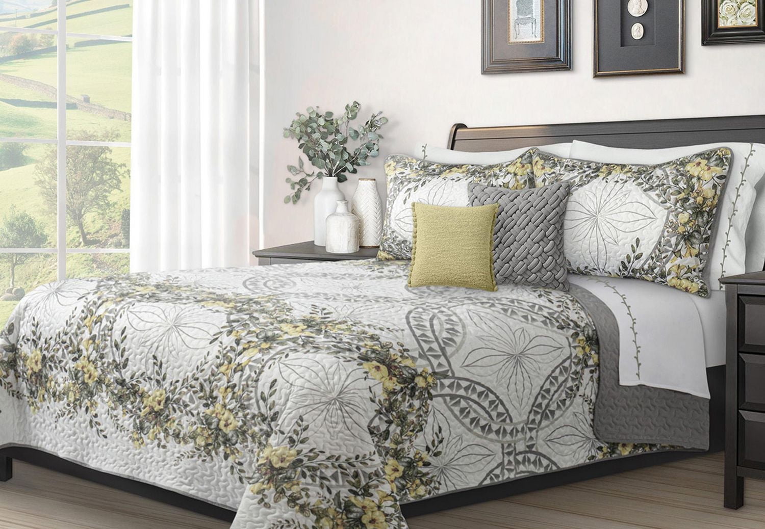 Safdie & Co. Quilt 3PC Set DQ Forever Yellow
