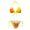 Yellow, variant on Enjoytime Swimsuit for Women Vintage Printed Halter V Neck Bathing Suit High Cut Tie Side Modest Bikini Sets