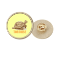 thumbnail image 1 of Cuckold Hard Land Tortoise Round Metal Golden Pin Brooch Clip, 1 of 3