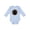AE-Light Blue, variant on Black Lab Dog Labrador Retriever Boys or Girls Long Sleeve Baby Bodysuit