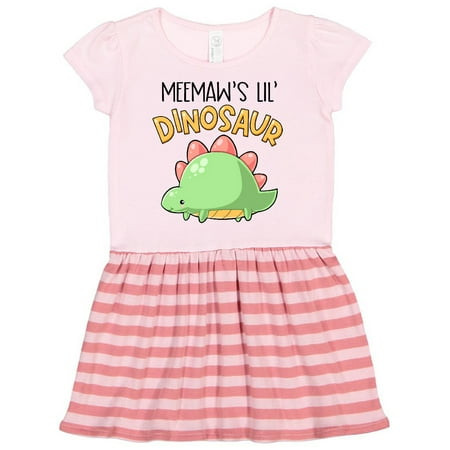 

Inktastic Meemaw s Lil Dinosaur with Cute Stegosaurus Gift Toddler Girl Dress