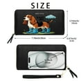thumbnail image 2 of OIDERY Long Zippered Purse Wallet for Women Zipper Pocket Wallet for Women Rain Boots Basset Hound Rain Cloud Soft Texture Suitable for Women and Men, 2 of 10