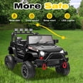 thumbnail image 6 of Electric Car for Kids 2 Seater, 24V Kids Ride on Toys with Remote Control, Ride on Car for Toddler with USB/Music/Bluetooth, Battery Powered 4-wheeler Car for Kid Aged 3+, Black, 6 of 9