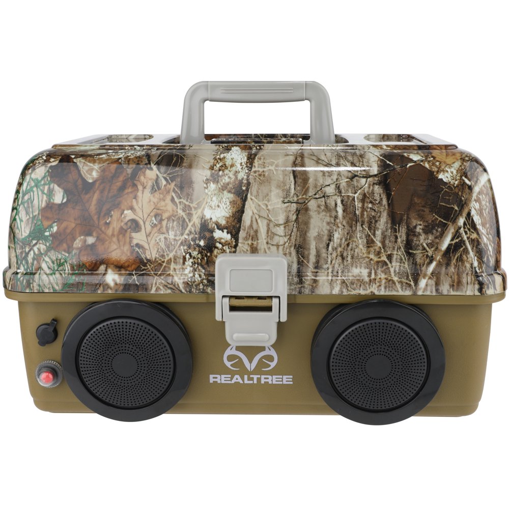 REALTREE EDGE CAMO FISHING TACKLE BOX WITH BLUETOOTH SPEAKERS Walmart