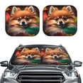 thumbnail image 2 of Sikiie Colorful Leaf Chihuahua Print Foldable Car Windshield Sun Visor, Car Window Sunshade Suitable for Sedan, SUV and Truck Car Accessories-Small, 2 of 6
