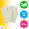 thumbnail image 2 of 360 Pack Natural Color Working Gloves M size. Cotton Polyester Gloves. Reusable Washable Knit Gloves, Medium Weight Gloves, Seamless Workwear Gloves. Protective Industrial Work Gloves for Men, Women., 2 of 7