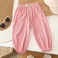 thumbnail image 2 of Pantalones tipo farol de seda helada de verano para niños, pantalones largos deportivos informales repelentes de mosquitos para niños y niñas, 2 of 5