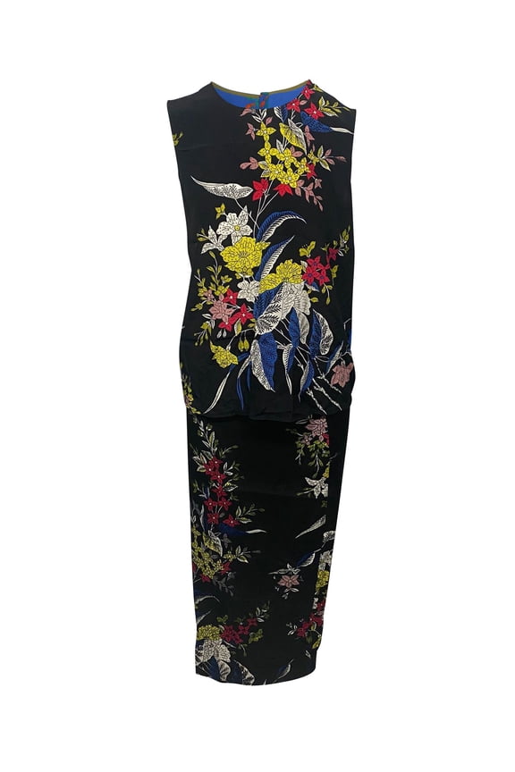 Pre-Owned Diane Von Furstenberg Floral Set in Multicolor Viscose