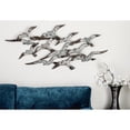 thumbnail image 3 of DecMode White Metal Flying Flock Of Bird Wall Decor, 3 of 12