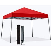 MASTERCANOPY Portable Pop Up Canopy Tent with Large Base(10x10,Red)