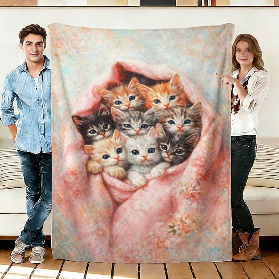 FLASHLUMI 30"×40" Soft Sherpa Blanket, Cozy Plush Warm Throw Blanket for Couch Bed Sofa Home Office Decor