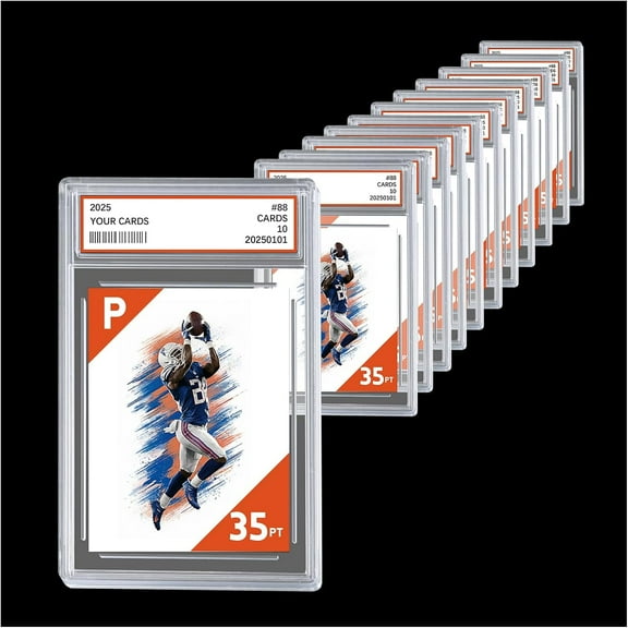 FungLam 5Pack Empty Graded Card Holder PSA Style Slab for Trading Sports Cards Protector Case