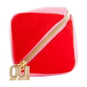 Juicy Just Say Qui Pink Velvet Accent Cosmetic Bag