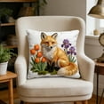 thumbnail image 2 of chaungfeng Vintage Forest Animals Pillow Cover, Fox Decor Throw Pillow Covers Wildlife Pillowcase Cushion Case Pillow Decorative for Couch Sofa Home Office Outdoors 18x18 Inch, 2 of 6