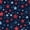 Blue Stars Pattern, variant on Makeup Bag Travel Cosmetic Organizer for Women Fold Flat Zipper Pouch with Handle, Red Floral Pattern