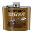 thumbnail image 1 of Groundhog Won't Share Funny Stainless Steel 5oz Hip Drink Kidney Flask, 1 of 3