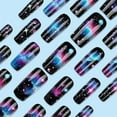 thumbnail image 5 of T-HOTLYST 24 Pcs Stylish Artificial Nail Star Cloud Full Cover False Nail Glossy Stick on Nail Square Press On Nail for Woman, 5 of 9