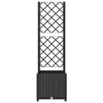 thumbnail image 4 of vidaXL Garden Planter with Trellis Black 15.7"x15.7"x53.5" PP, 4 of 7