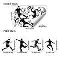 thumbnail image 5 of Soccer Player Silhouette Wall Decal Sports Themed Bedroom Decor Easy to Apply Removable Vinyl Stickers, 5 of 7