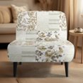 thumbnail image 2 of HELLHERO Patchwork Floral Design Slipper Chair Protector, Decorations Dustproof Armless Accent Chair Protector for Hotel Living Dining Room, 2 of 8