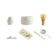 thumbnail image 1 of 7x, Juego de té matcha, Juego de batidor de matcha japonés, Juego de batidor de matcha con accesorios y herramientas, Cuchara para batidor de matcha y tazón de soporte blanco, 1 of 9