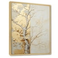 thumbnail image 2 of Designart "American Basswood Tree In Gold And Beige" Tree Amercian Basswood Floater Framed Canvas Wall Art, 2 of 5