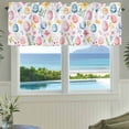 thumbnail image 3 of Spring Easter Valances for Windows Pink Blue Easter Egg Flower Rod Pocket Curtain Valance Window Treatment Short Curtains for Kitchen Living Room, 60"x18", 3 of 9