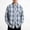 Dark Blue, variant on Button Up for Men Vintage Plaid Breathable Loose Shirts for Casual Weekend, Long Sleeve Lightweight Tops with Chest Pocket
