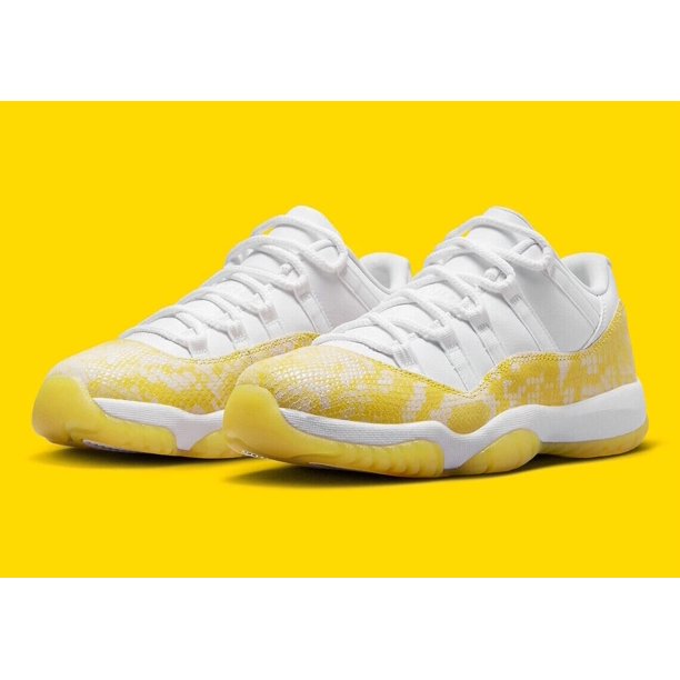 Ni - ke NEW Air Jordan 11 Retro Low Women's Size 11 White/Tour Yellow-White AH7860-107