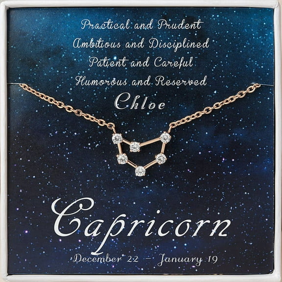 Personalized Zodiac Necklace - Cancer Zodiac - Leo Necklace - Scorpio Necklace - Aries Necklace - Taurus Necklace - Gemini Necklace -Zodiac Necklace Gold