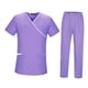 thumbnail image 5 of Conjunto de uniformes médicos para mujer, traje de trabajo de enfermera, uniforme de enfermería con cintura elástica, uniforme de enfermería suave, , púrpura, s Yinane Uniforme de mujer, 5 of 8