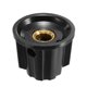 thumbnail image 4 of Uxcell 10 paquetes de eje de inserción de 6mm 20x24.5mm perilla rotativa de potenciómetro de plástico negra, 4 of 5
