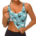 thumbnail image 3 of Picia Lovely Roosters Sports Bra for Women,Padded Strappy Sports Bras Medium Support Yoga Bra with Removable Cups,Running Yoga Bra-XX-Large, 3 of 9