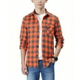thumbnail image 5 of AIEOTT Boys Casual Plaid Button Down Shirts Kids Long Sleeve Collared Blouses Shacket Jacket 4-15 Years, 5 of 6