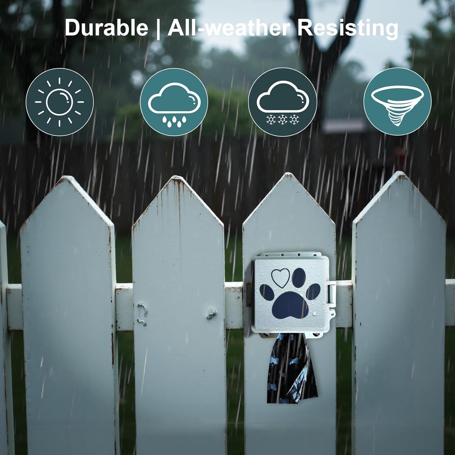 2 Poop Bag Dispensers + 1 Mini Trash Can + 10 Rolls + 1 Trash Bag Roll