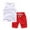 B0692-White, variant on NIEWTR Toddler Baby Boy Girls Summer OutfitShort Sleeve T-Shirt Top with Elastic Shorts Set Cute 2Pcs For 18-24 Months 2t 3t 4t 5t 6t Children's Day Gift 2PCS Set ,18-24 Months