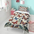 thumbnail image 4 of Flower and Butterfly Duvet Cover and Pillowcase Set for Single Bedding, Bedroom Accessories for Kids Teens, 4 of 5