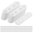 thumbnail image 1 of Paquete de 30 Soportes Planos Rectos, 2.17 x 0.71 Pulgadas Soporte de Reparación para Muebles de Madera/ Soporte de Caja de PC de Madera, Soporte de Muebles de Placa [Blanco], 1 of 6