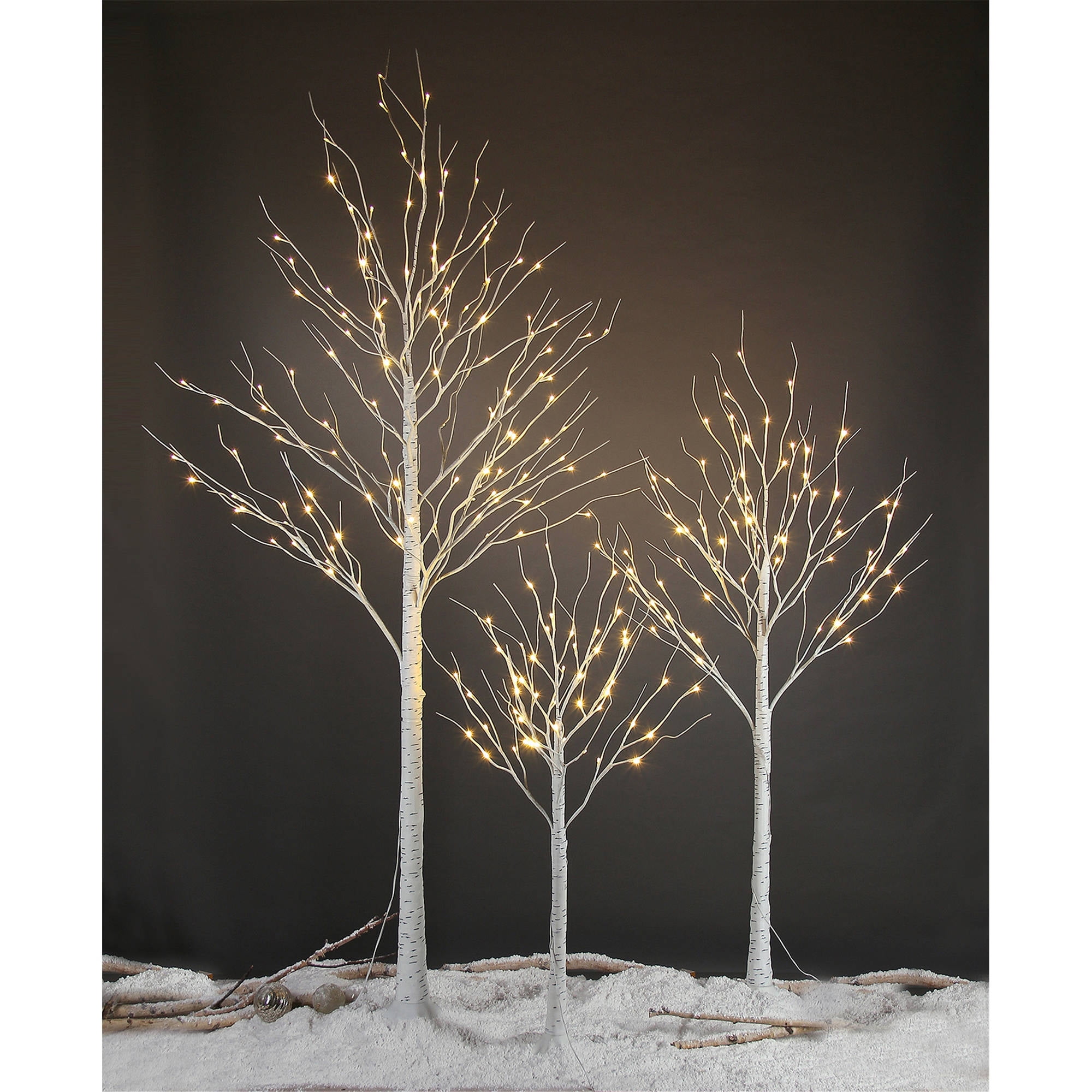 Lightshare 8ft Tall Birch Tree 132 Led Warm White Lights Festival Home