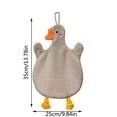 thumbnail image 2 of Kitchen Towel Cartoon Goose Hangable Thickened Absorbent Household Wipe Handkerchief for Kitchen and Bathroom, 2 of 3