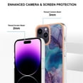 thumbnail image 4 of Designed for iPhone 11 Pro Max Marble Case, Ultra Thin Girls Women Plating Marble Designed Flexible Soft TPU IMD Marble Protective Case Cover for iPhone 11 Pro Max - Purple, 4 of 6