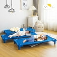thumbnail image 4 of Costway Pack of 6 Kids Stackable Naptime Cot 52'' L x 23'' W Daycare Rest Mat Blue, 4 of 11