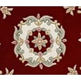 thumbnail image 2 of Hand-Tufted Round Floral New Zealand Wool Area Rug | Luxury Carpet for Living Room, Bedroom & Home Décor(Red_9x9), 2 of 4
