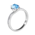 thumbnail image 4 of AoneJewelry 10K 1.40 Carat Oval Shape Blue-Topaz and Diamond Ring In Rose, White & Yellow Gold, 4 of 5