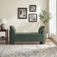 thumbnail image 4 of Usaint Upholstered Storage Bench, Padded Armrest Bedroom Bench for Bedroom, Entryway, Living Room, Green, 4 of 10